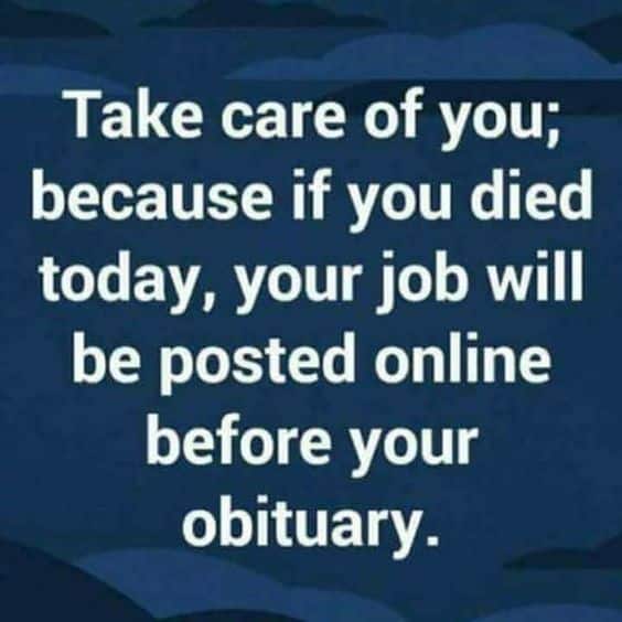 Se muori, il tuo posto di lavoro sarà online prima del tuo necrologio