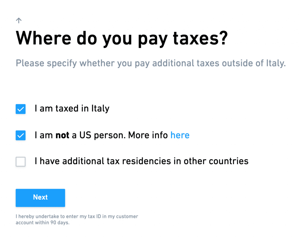 Specifichiamo dove pachiamo le tasse e se risiediamo negli Stati Uniti