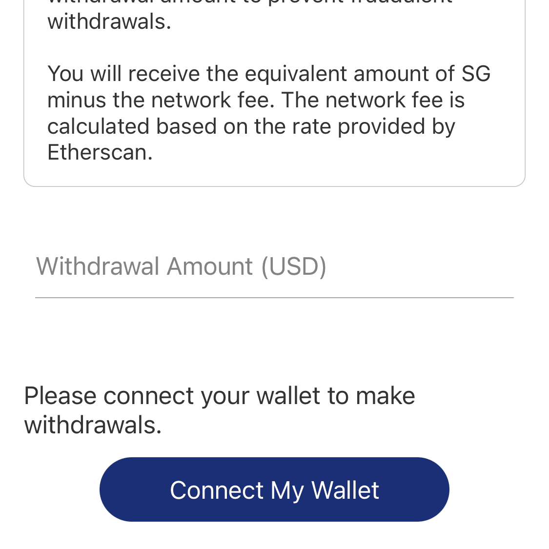 Clicchiamo su Connect Wallet