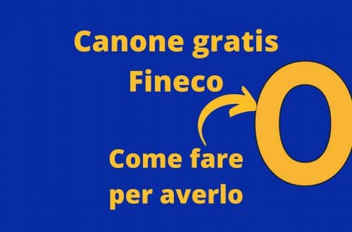Canone Fineco Gratis