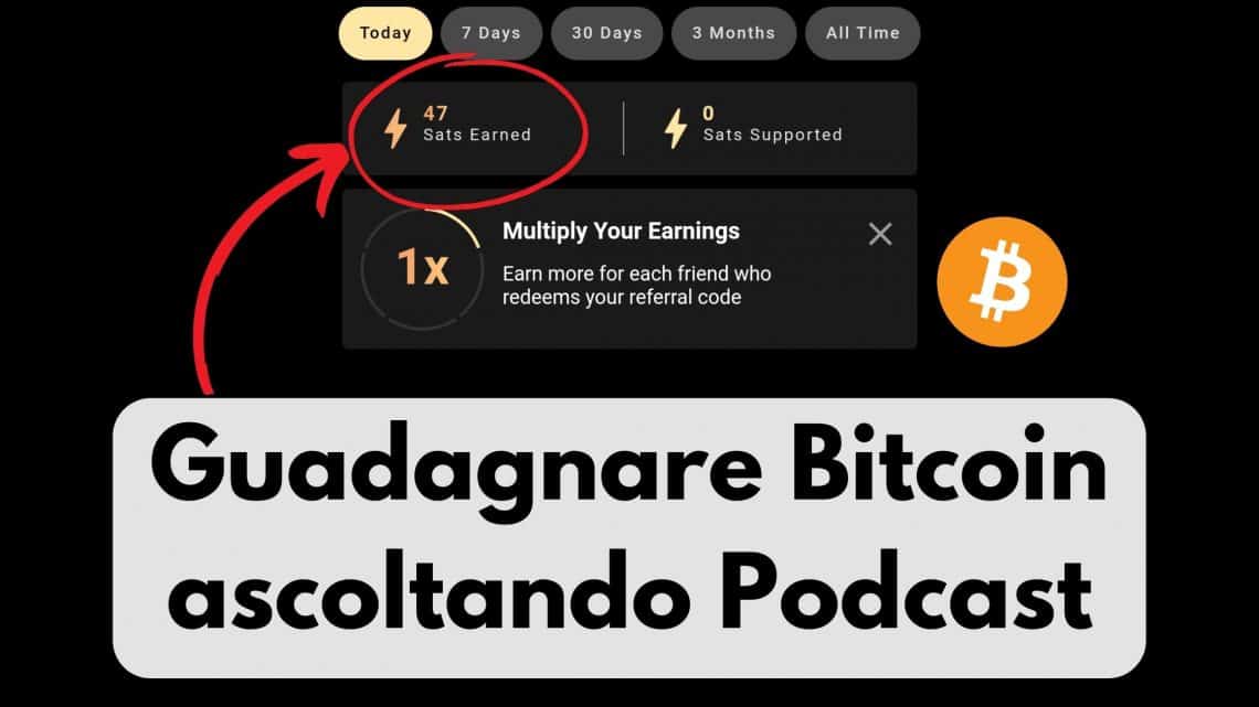 Guadagnare Bitcoin ascoltando Podcast