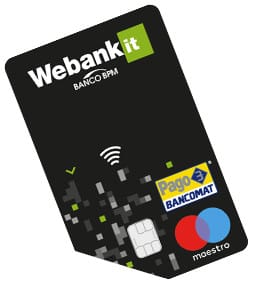 La carta di debito del conto online Webank. Basta aprire il conto online