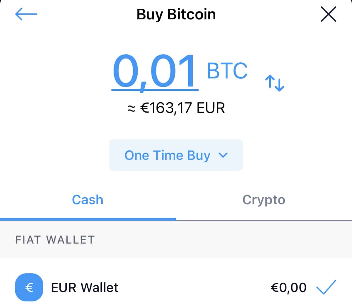 Comprare Bitcoin su crypto.com tramite il saldo del conto