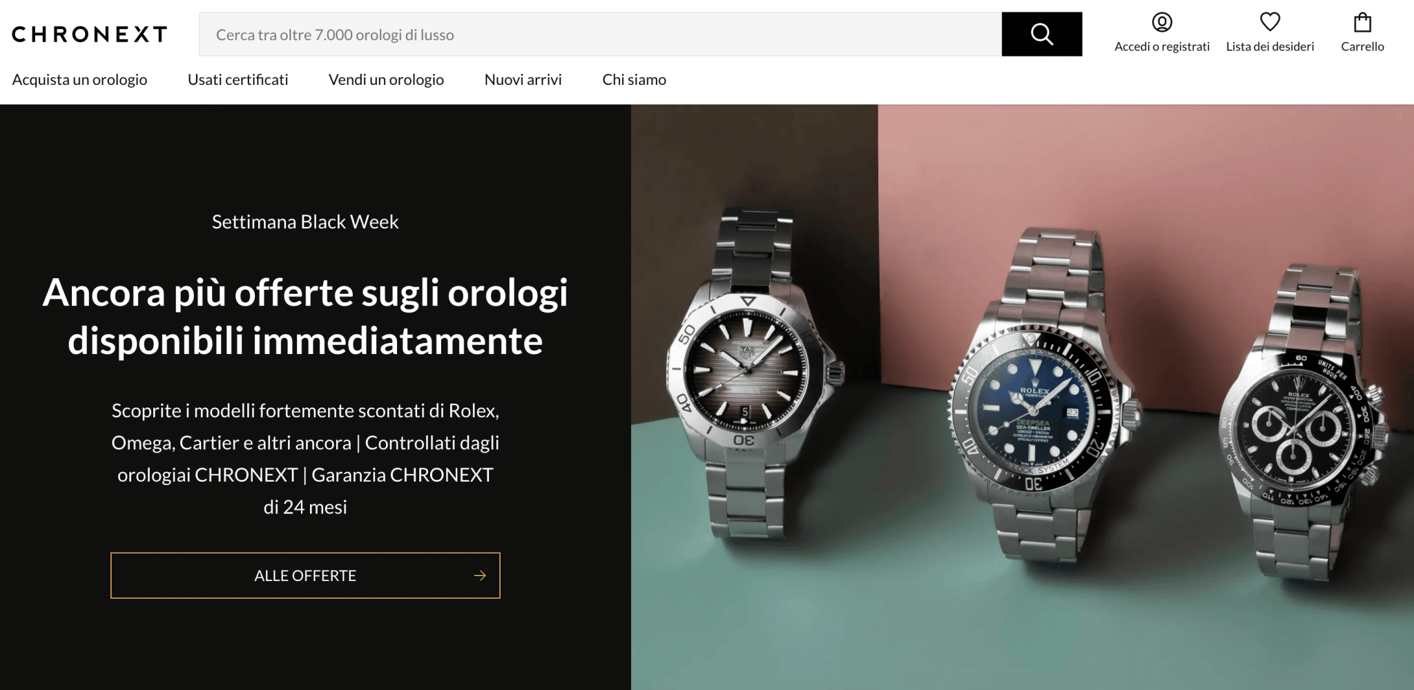 Investire in orologi Rolex può essere fatto su Chronext