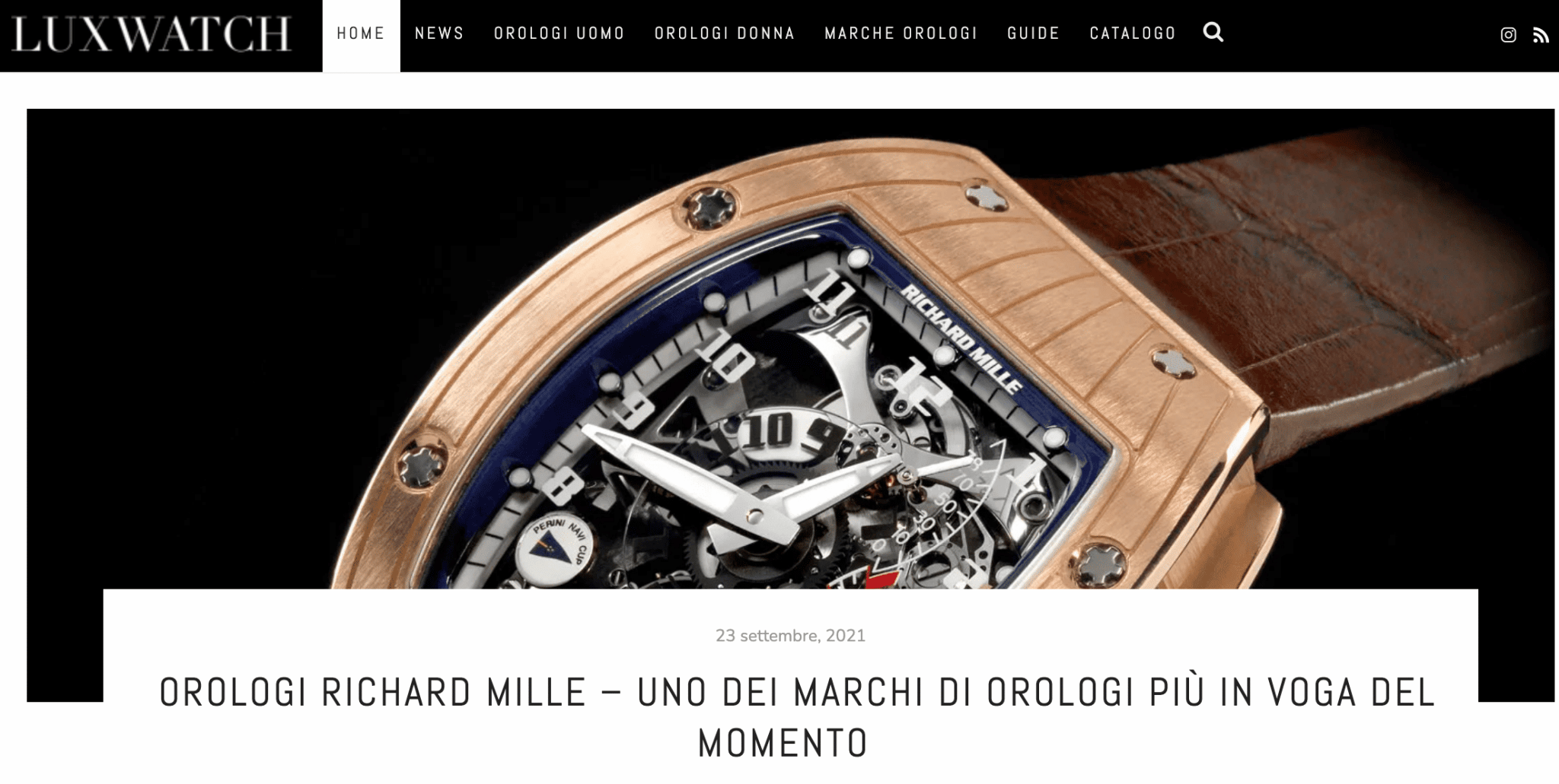 Home page di luxwatch, blog italiano per gli orologi di lusso e da investimento