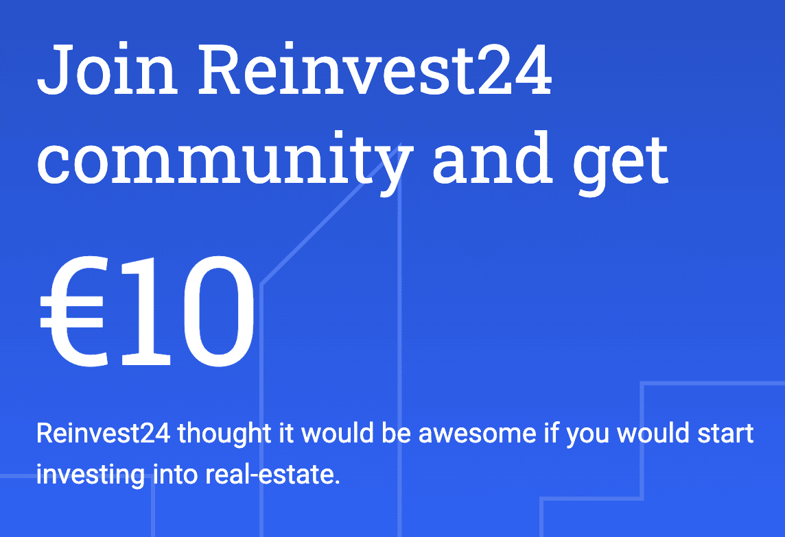 Iscrivendosi a Reinvest24 otterremo un bonus di 10 euro