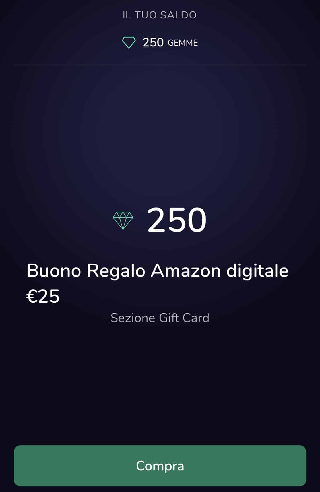 Acquistiamo una gift card del valore di 25€ con Flowe e il suo bonus
