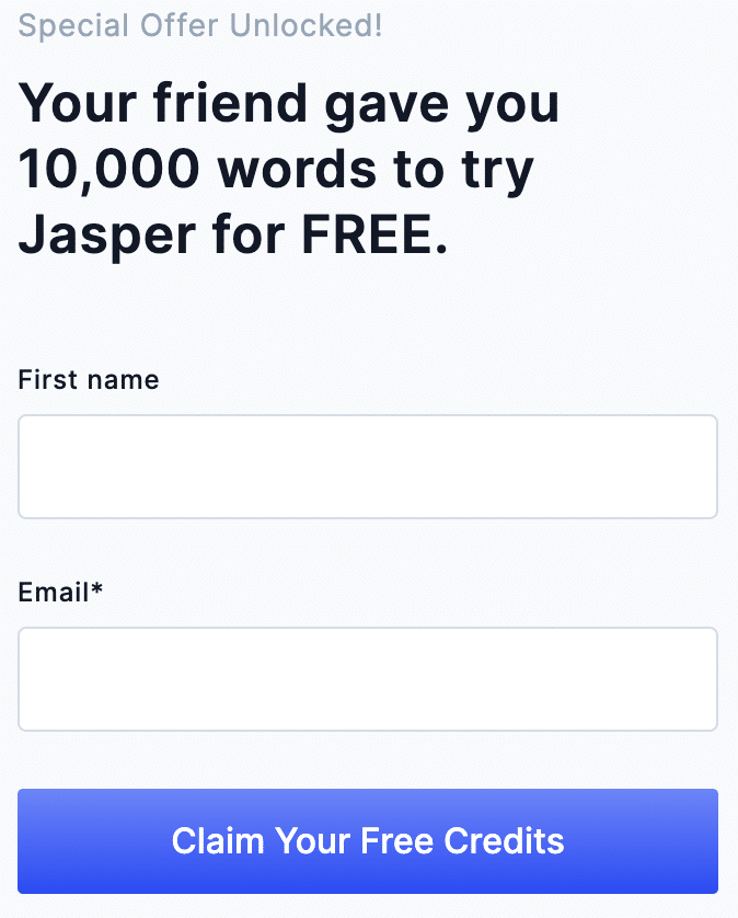 Usa 10.000 crediti gratuiti con Jasper