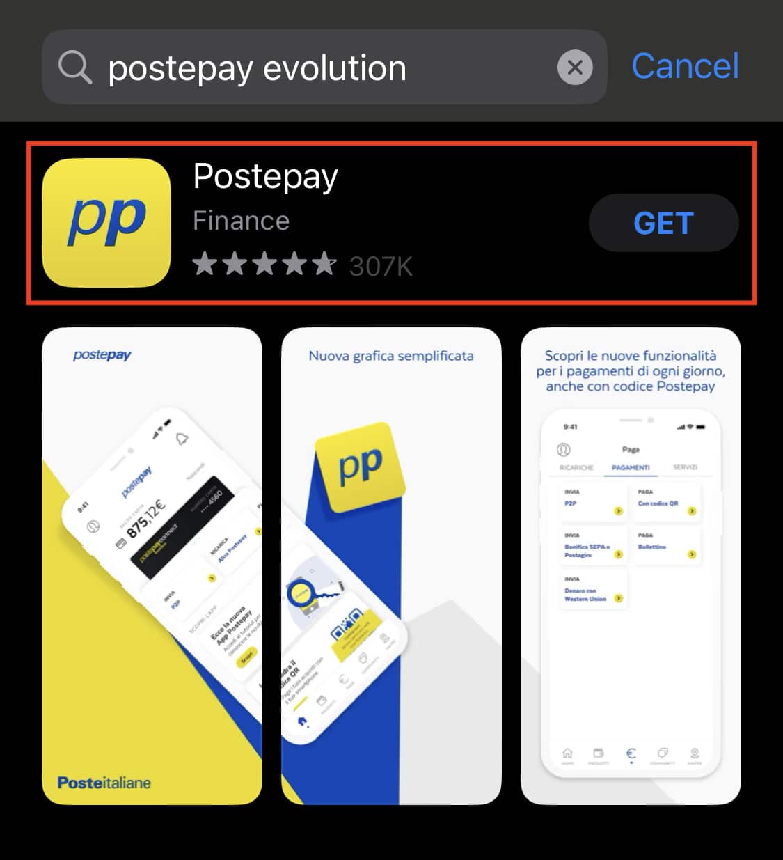 La app di Postepay può essere scaricata dai principali store