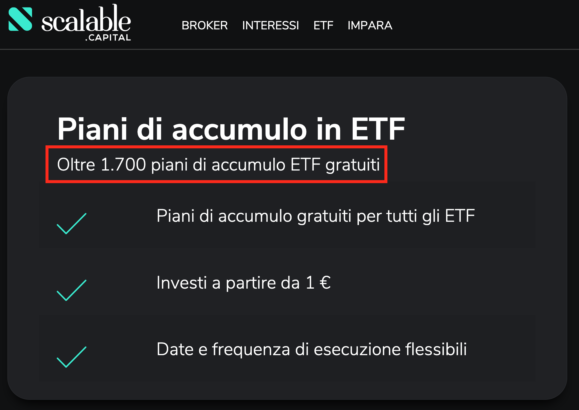 Scalable Capital offre oltre 1700 piani di accumulo gratuiti su ETF