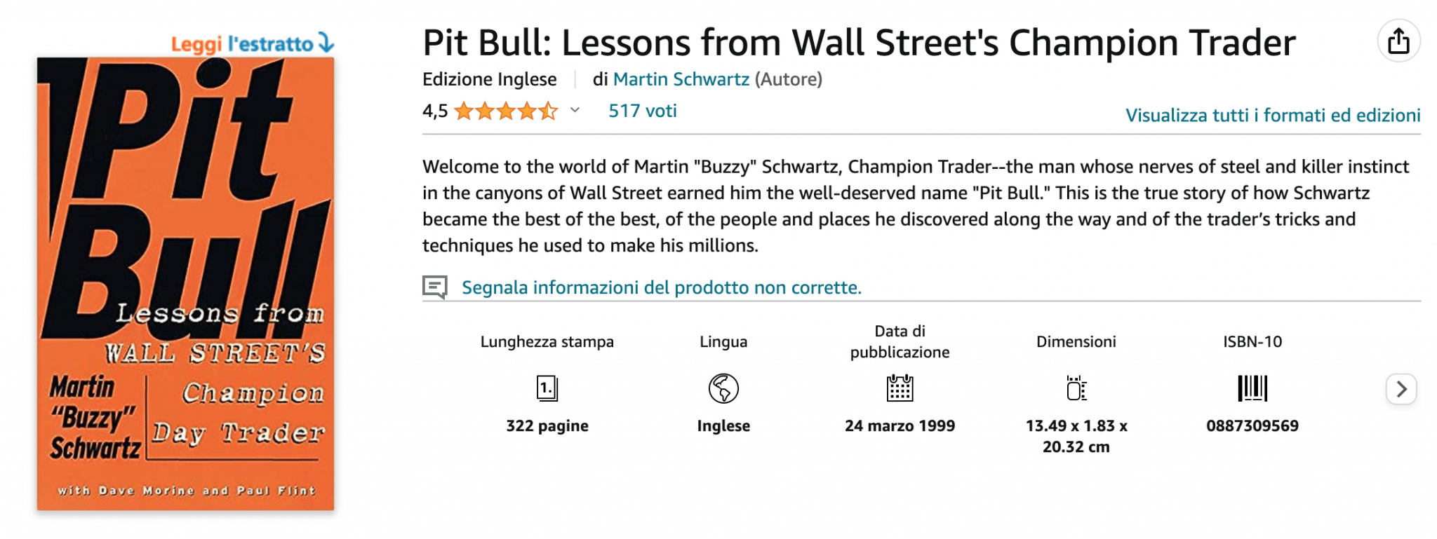Il libro Pit Bull scritto da Schwartz nel 1999